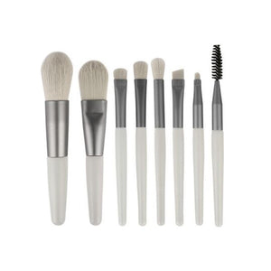JHXYMYYXGS 8pc Mini Travel Portable Soft Makeup Brushes