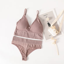 Load image into Gallery viewer, OLLYMURS Women 2 Piece Push Up Bra And Underwear Set