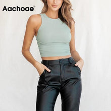 Load image into Gallery viewer, AACHOAE Women Knitted Tank Top