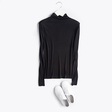 Load image into Gallery viewer, SUYADREAM Turtleneck Long Sleeve Bottoming-Shirt