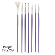 Load image into Gallery viewer, NIBIRU DU 7/15Pcs Plastic Handle Nail Brush Set