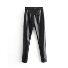 Load image into Gallery viewer, AACHOAE Women PU Faux Leather Stretch Pants