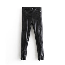 Load image into Gallery viewer, AACHOAE Women PU Faux Leather Stretch Pants