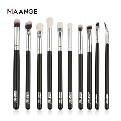 MAANGE 3/6/10Pcs Professional Wood Handle Eyeshadow Concealer Eye Make Up Tools