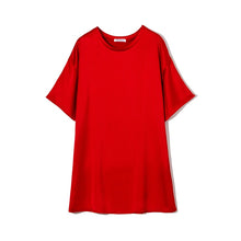 Load image into Gallery viewer, WOTWOY Oversized Satin T-shirt Dress
