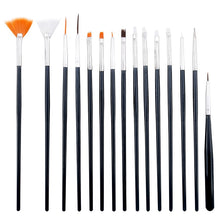 Load image into Gallery viewer, NIBIRU DU 7/15Pcs Plastic Handle Nail Brush Set
