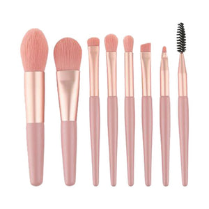 JHXYMYYXGS 8pc Mini Travel Portable Soft Makeup Brushes