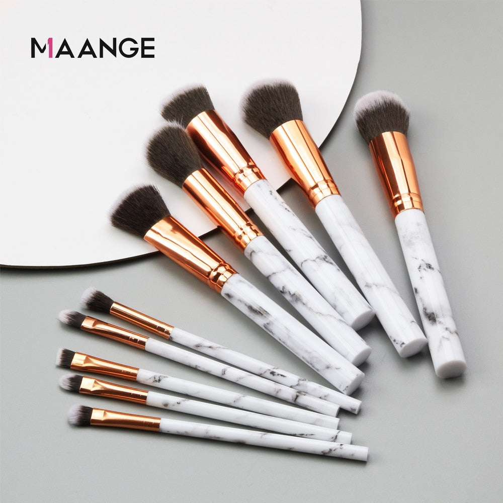 MAANGE 7/10Pcs Concealer Eyeshadow Foundation Makeup Brush Set Tool