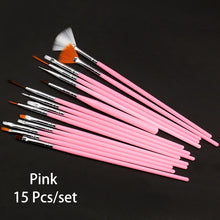 Load image into Gallery viewer, NIBIRU DU 7/15Pcs Plastic Handle Nail Brush Set