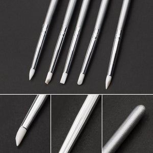 NIBIRU DU 5 Pcs Soft Silicone Nail Brush