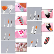 Load image into Gallery viewer, NIBIRU DU 7/15Pcs Plastic Handle Nail Brush Set