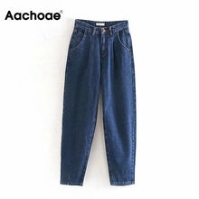 Load image into Gallery viewer, AACHOAE Women Pleated High Waist Loose Slouchy Jeans