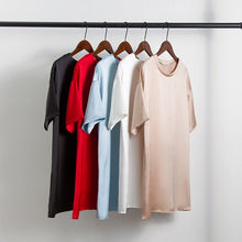 Load image into Gallery viewer, WOTWOY Oversized Satin T-shirt Dress