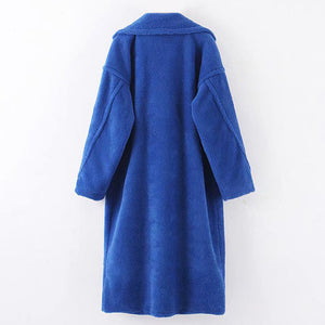 AACHOAE Women Casual Long Sleeve Fleece Turn Down Coat