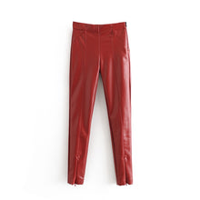 Load image into Gallery viewer, AACHOAE Women PU Faux Leather Stretch Pants