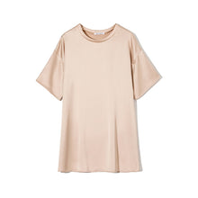 Load image into Gallery viewer, WOTWOY Oversized Satin T-shirt Dress