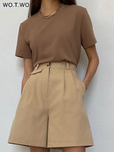 Load image into Gallery viewer, WOTWOY Women Casual High Waisted Shorts