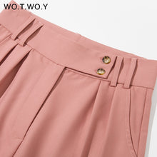 Load image into Gallery viewer, WOTWOY Women High Waist Loose Suit Pants