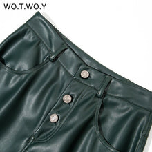Load image into Gallery viewer, WOTWOY High Waisted Elegant Loose Leather Pants