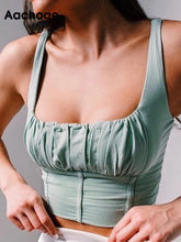 Load image into Gallery viewer, AACHOAE Women Sleeveless Backless Crop Top