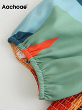Load image into Gallery viewer, AACHOAE Women Stylish Graffiti Printed Short Sleeve Jumpsuit