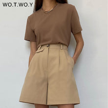 Load image into Gallery viewer, WOTWOY Women Casual High Waisted Shorts