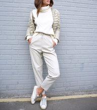 Load image into Gallery viewer, WOTWOY Women Drawstring High Waist Loose Leather Pants
