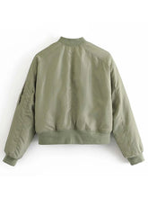Load image into Gallery viewer, AACHOAE Women Padded Bomber Jacket