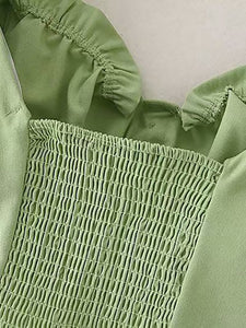 AACHOAE Women Cotton Linen Cropped Blouse