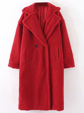 Load image into Gallery viewer, AACHOAE Women Casual Long Sleeve Fleece Turn Down Coat