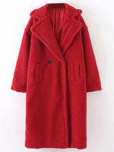 Load image into Gallery viewer, AACHOAE Women Casual Long Sleeve Fleece Turn Down Coat