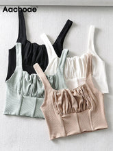 Load image into Gallery viewer, AACHOAE Women Sleeveless Backless Crop Top