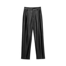 Load image into Gallery viewer, WOTWOY High Waist Loose Leather Pants