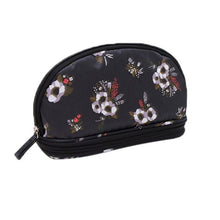 Load image into Gallery viewer, Portable Flamingo Double Layer Cosmetic Travel Pouch
