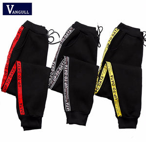 VANGULL Print Striped High Waist Pants