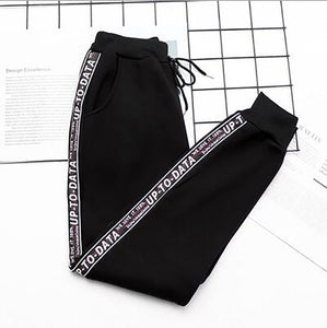 VANGULL Print Striped High Waist Pants