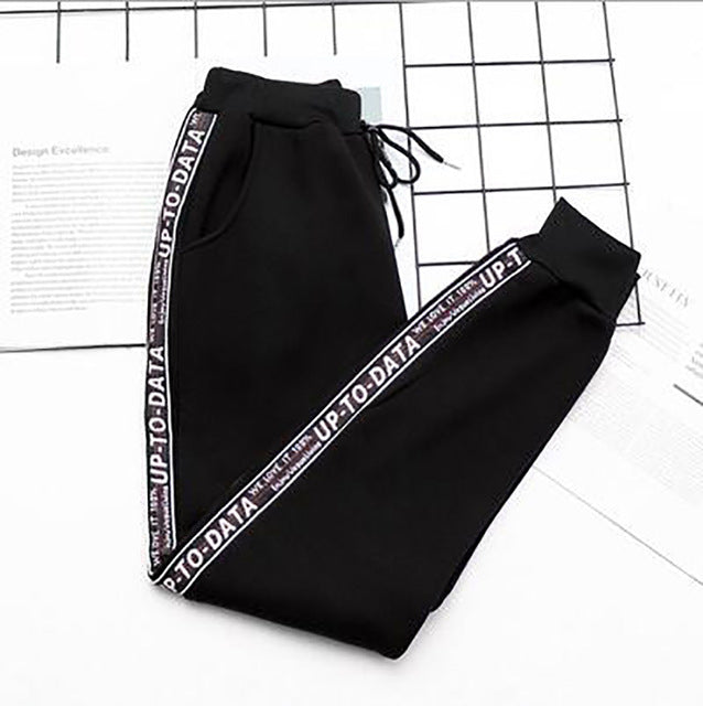VANGULL Print Striped High Waist Pants