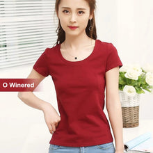Load image into Gallery viewer, MRMT Brand New Women Pure Color Short Sleeve Top