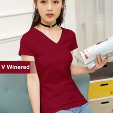 Load image into Gallery viewer, MRMT Brand New Women Pure Color Short Sleeve Top