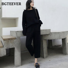 Load image into Gallery viewer, BGTEEVER Casual Knitted O-neck 2 Piece Pullover
