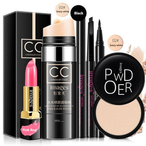 ROMANTIC BEAR Women Brand Anti-wrinkle BB Cream Mascara Magic Eyeliner Lipstick Make Up Set