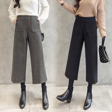 Load image into Gallery viewer, KAROLYIDORA High Waist Wool Loose Wide Leg Pants