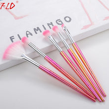 Load image into Gallery viewer, FLD 5Pcs Colorful Makeup Brush Sets Eye Shadow Eyeliner Brushes