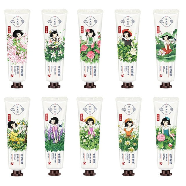 MIYUELENI 10 Pack Plant Hand Moisturizing Cream