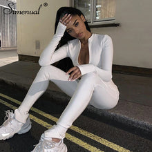 Load image into Gallery viewer, SIMENUAL Casual Fitness Sporty Long Sleeve Jumpsuit