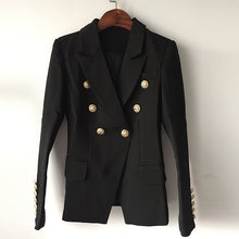 Load image into Gallery viewer, O&#39;ZACKET Double Breasted Metal Lion Button Designer Blazer