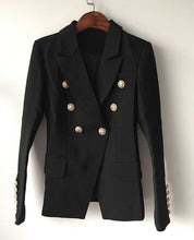 Load image into Gallery viewer, O&#39;ZACKET Double Breasted Metal Lion Button Designer Blazer