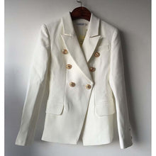 Load image into Gallery viewer, O&#39;ZACKET Double Breasted Metal Lion Button Designer Blazer