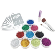 Load image into Gallery viewer, DIYEAH Big 10 Colors Glitter Temporary Face Painting Kit