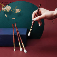 Load image into Gallery viewer, MYDESTINY 2020 New Year EYE Kit I - 4-Pieces Luxury Pterocarpus santalinus Wood &amp; Saikoho Goat Hair Eyeshadow Brushes Set